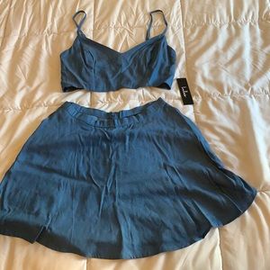 Lulu’s crop top and skirt set